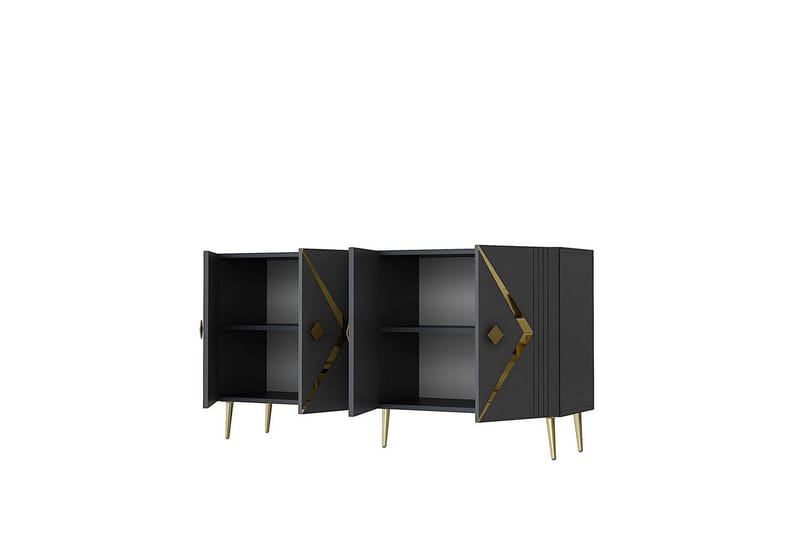 Elvon Konsolipöytä 150 cm - Antrasiitti/Keltainend - Huonekalut - Pöytä & ruokailuryhmä - Apupöytä & sivupöytä - Konsolipöytä