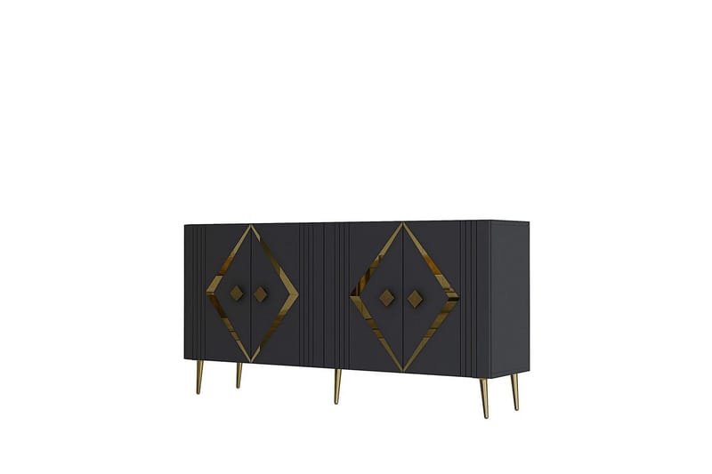 Elvon Konsolipöytä 150 cm - Antrasiitti/Keltainend - Huonekalut - Pöytä & ruokailuryhmä - Apupöytä & sivupöytä - Konsolipöytä