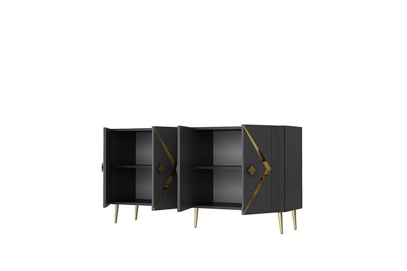 Elvon Konsolipöytä 150 cm - Antrasiitti/Keltainend - Huonekalut - Pöytä & ruokailuryhmä - Apupöytä & sivupöytä - Konsolipöytä