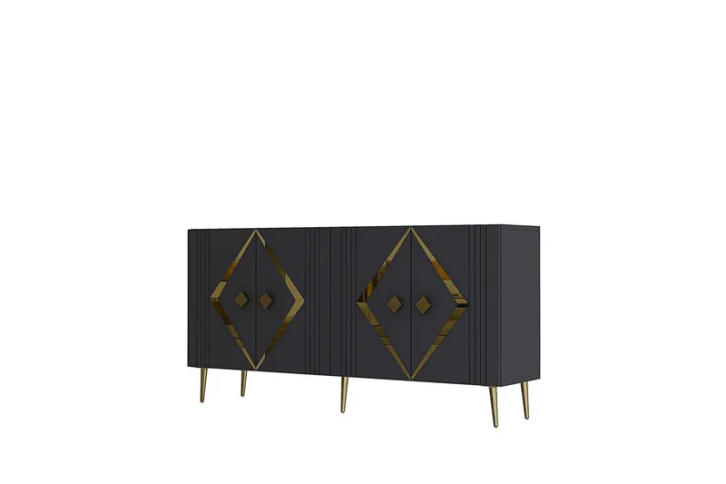 Elvon Konsolipöytä 150 cm - Antrasiitti/Keltainend - Huonekalut - Pöytä & ruokailuryhmä - Apupöytä & sivupöytä - Konsolipöytä