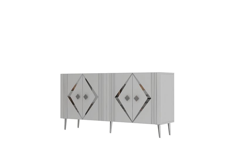 Elvon Konsolipöytä 150 cm - Valkoinen/Hopea - Huonekalut - Pöytä & ruokailuryhmä - Apupöytä & sivupöytä - Konsolipöytä