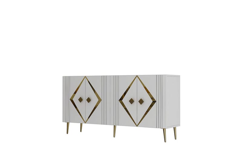 Elvon Konsolipöytä 150 cm - Valkoinen/Keltainend - Huonekalut - Pöytä & ruokailuryhmä - Apupöytä & sivupöytä - Konsolipöytä