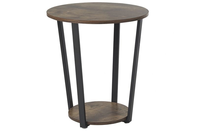 Emmalee Sivupöytä 50 cm, Tumma puu/Musta