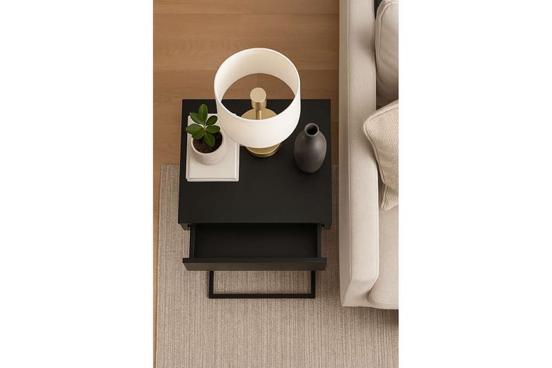 Erya Sivupöytä 42x120 cm - Musta - Huonekalut - Pöytä & ruokailuryhmä - Apupöytä & sivupöytä - Tarjotinpöytä & pikkupöytä