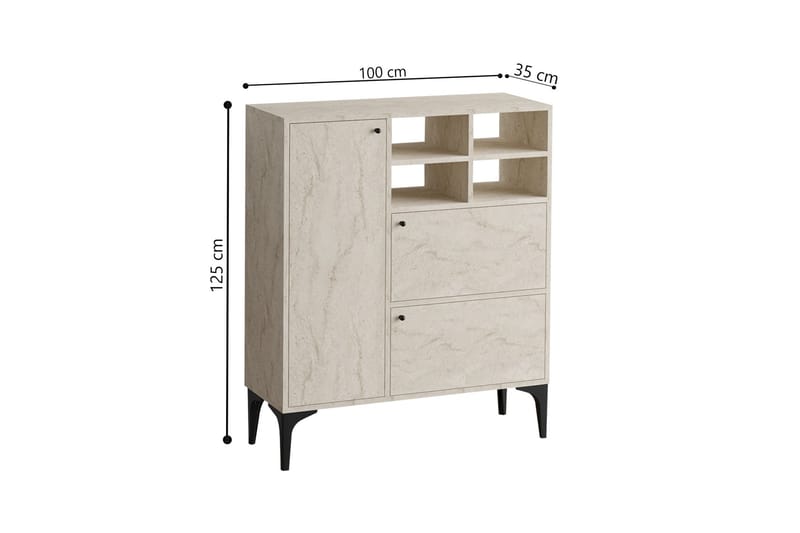 Ewa Konsolipöytä 100 cm - Beige - Huonekalut - Pöytä & ruokailuryhmä - Apupöytä & sivupöytä - Konsolipöytä