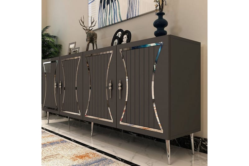 Falra Konsolipöytä 150 cm - Antrasiitti/Hopea - Huonekalut - Pöytä & ruokailuryhmä - Apupöytä & sivupöytä - Konsolipöytä