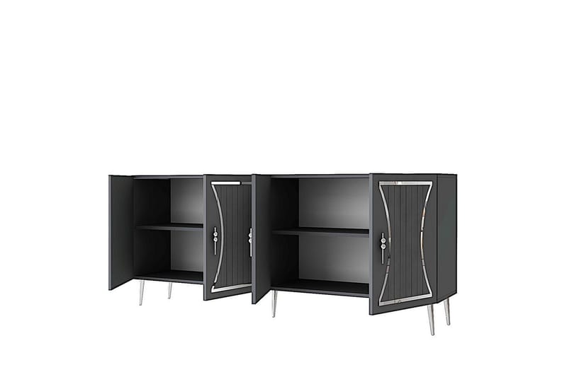 Falra Konsolipöytä 150 cm - Antrasiitti/Hopea - Huonekalut - Pöytä & ruokailuryhmä - Apupöytä & sivupöytä - Konsolipöytä