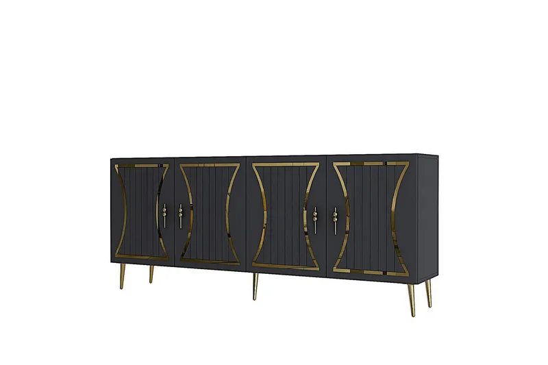 Falra Konsolipöytä 150 cm - Antrasiitti/Keltainend - Huonekalut - Pöytä & ruokailuryhmä - Apupöytä & sivupöytä - Konsolipöytä