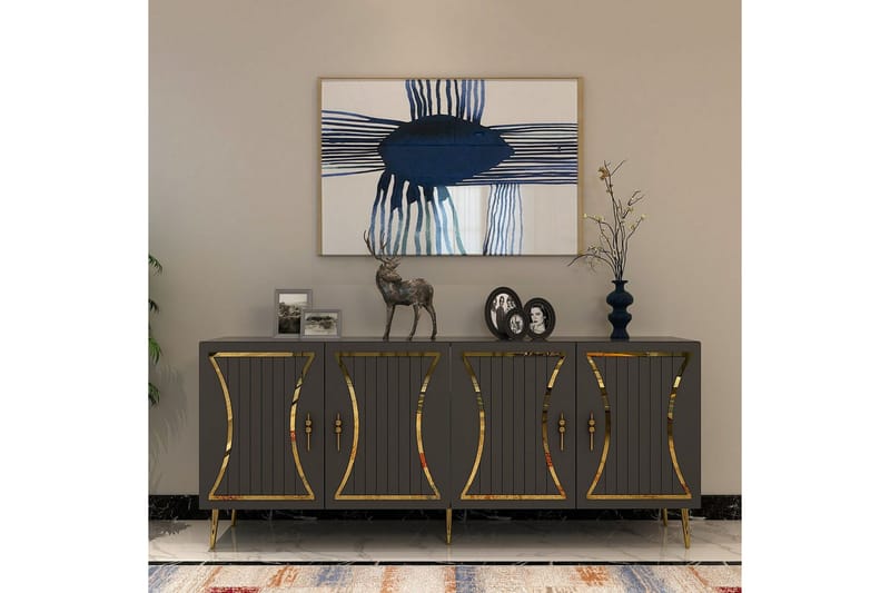 Falra Konsolipöytä 150 cm - Antrasiitti/Keltainend - Huonekalut - Pöytä & ruokailuryhmä - Apupöytä & sivupöytä - Konsolipöytä