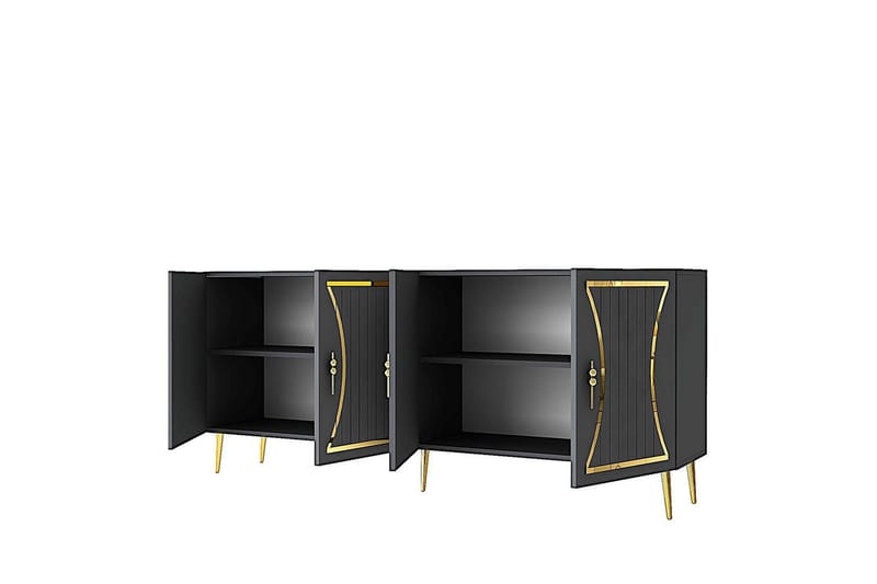 Falra Konsolipöytä 150 cm - Antrasiitti/Keltainend - Huonekalut - Pöytä & ruokailuryhmä - Apupöytä & sivupöytä - Konsolipöytä