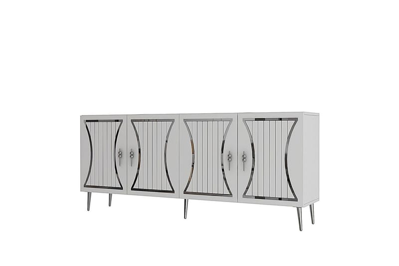 Falra Konsolipöytä 150 cm - Valkoinen/Hopea - Huonekalut - Pöytä & ruokailuryhmä - Apupöytä & sivupöytä - Konsolipöytä