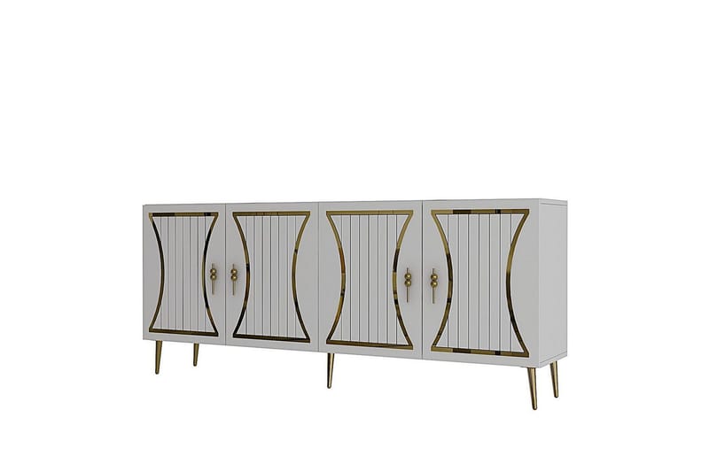 Falra Konsolipöytä 150 cm, Valkoinen/Keltainend