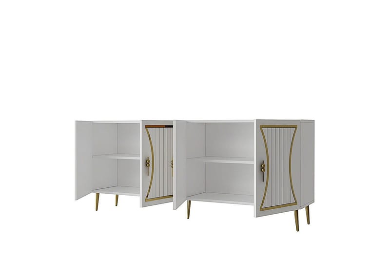 Falra Konsolipöytä 150 cm - Valkoinen/Keltainend - Huonekalut - Pöytä & ruokailuryhmä - Apupöytä & sivupöytä - Konsolipöytä