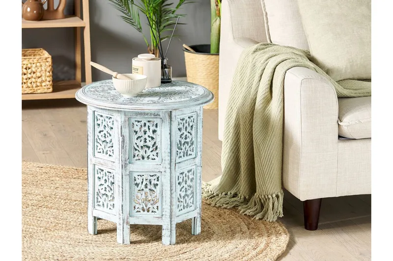 Favio Sivupöytä 45 cm - Sininen - Huonekalut - Pöytä & ruokailuryhmä - Apupöytä & sivupöytä - Tarjotinpöytä & pikkupöytä