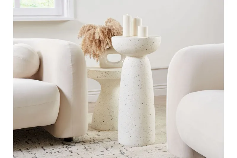 Fayanna Sivupöytä 33 cm - Valkoinen - Huonekalut - Pöytä & ruokailuryhmä - Apupöytä & sivupöytä - Tarjotinpöytä & pikkupöytä