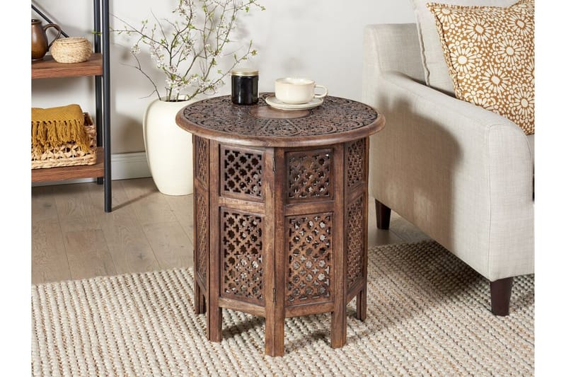 Fayola Sivupöytä 53 cm - Tumma puu - Huonekalut - Pöytä & ruokailuryhmä - Apupöytä & sivupöytä - Tarjotinpöytä & pikkupöytä