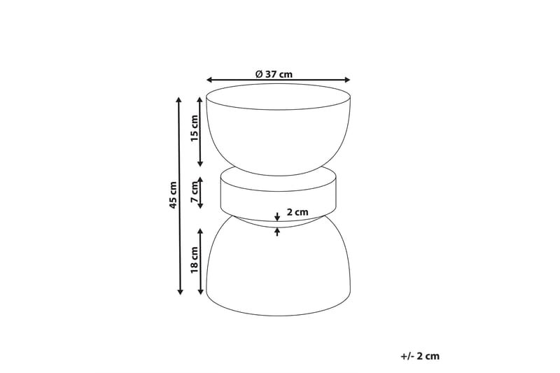 Felis Sivupöytä 37 cm - Punainen - Huonekalut - Pöytä & ruokailuryhmä - Apupöytä & sivupöytä - Tarjotinpöytä & pikkupöytä