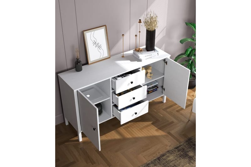 Fenric Konsolipöytä 150 cm - Luonnollinen/Valkoinen - Huonekalut - Pöytä & ruokailuryhmä - Apupöytä & sivupöytä - Konsolipöytä