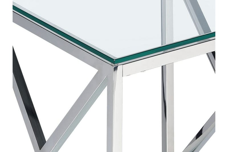 Fidelina Sivupöytä 45 cm - Hopea/Läpinäkyvä - Huonekalut - Pöytä & ruokailuryhmä - Apupöytä & sivupöytä - Tarjotinpöytä & pikkupöytä