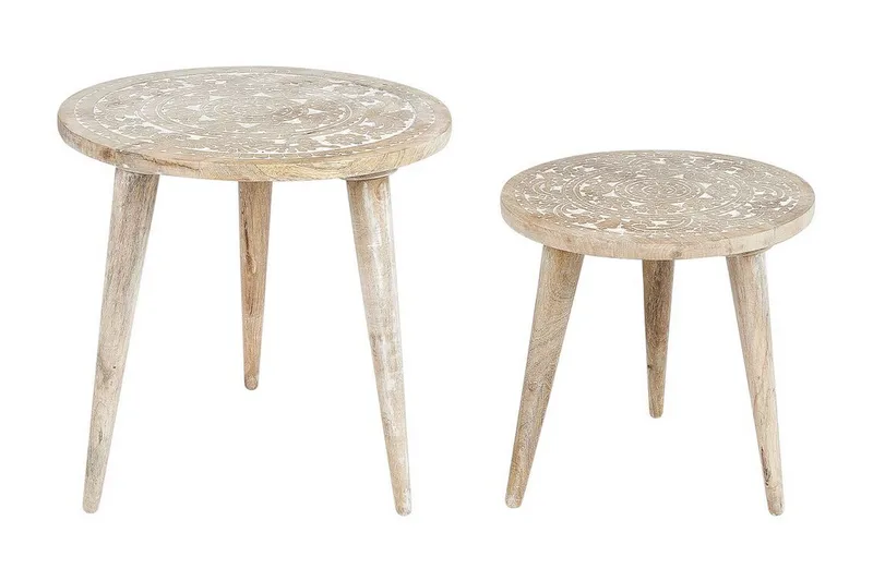 Filbert Pöytäsarja 45 cm, Vaalea puu/Valkoinen