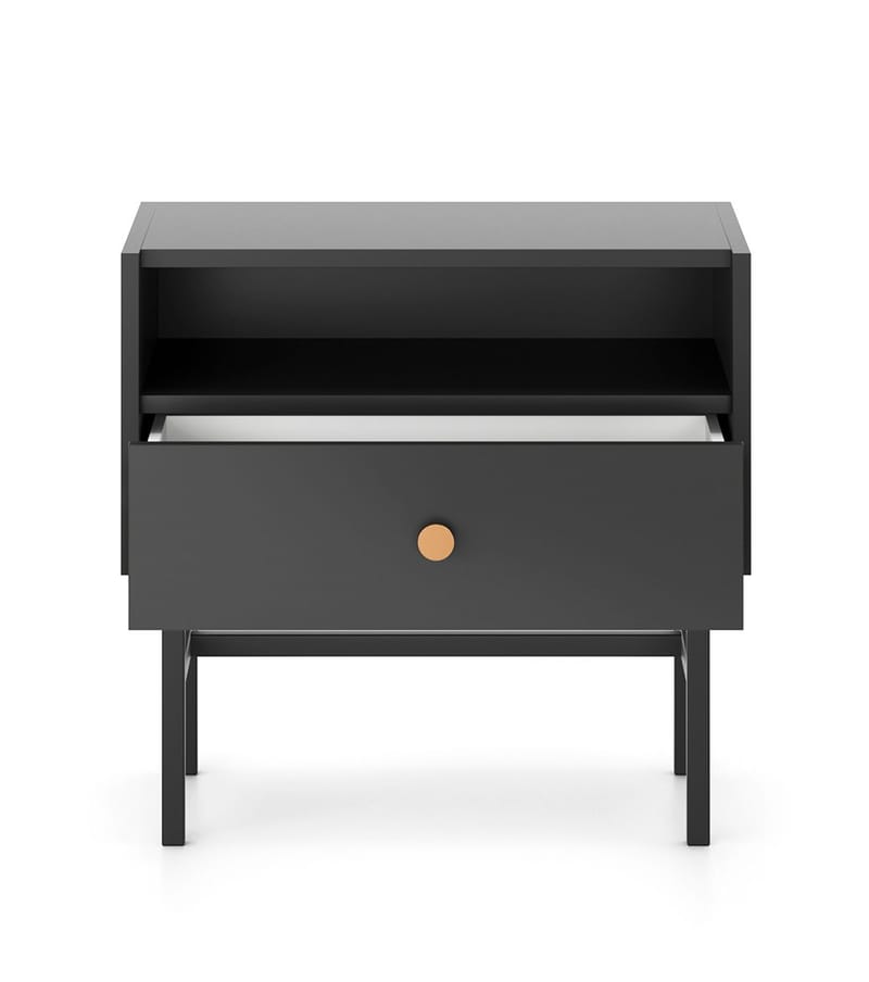 Francisca Yöpöytä 55 cm - Musta - Huonekalut - Pöytä & ruokailuryhmä - Apupöytä & sivupöytä - Yöpöytä