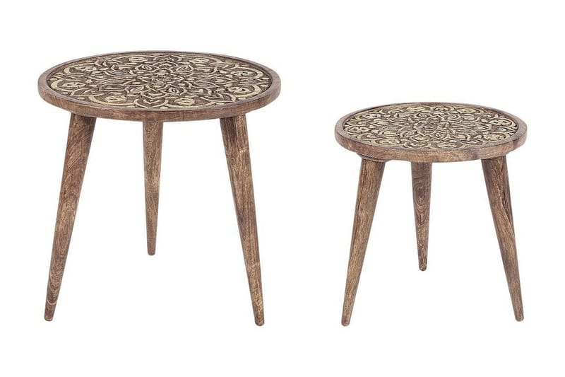 Freida Pöytäsarja 45 cm, Tumma puu/Kulta