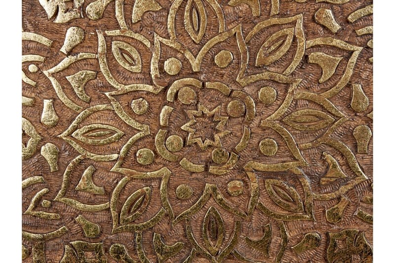 Freida Pöytäsarja 45 cm - Tumma puu/Kulta - Huonekalut - Pöytä & ruokailuryhmä - Apupöytä & sivupöytä - Sarjapöytä