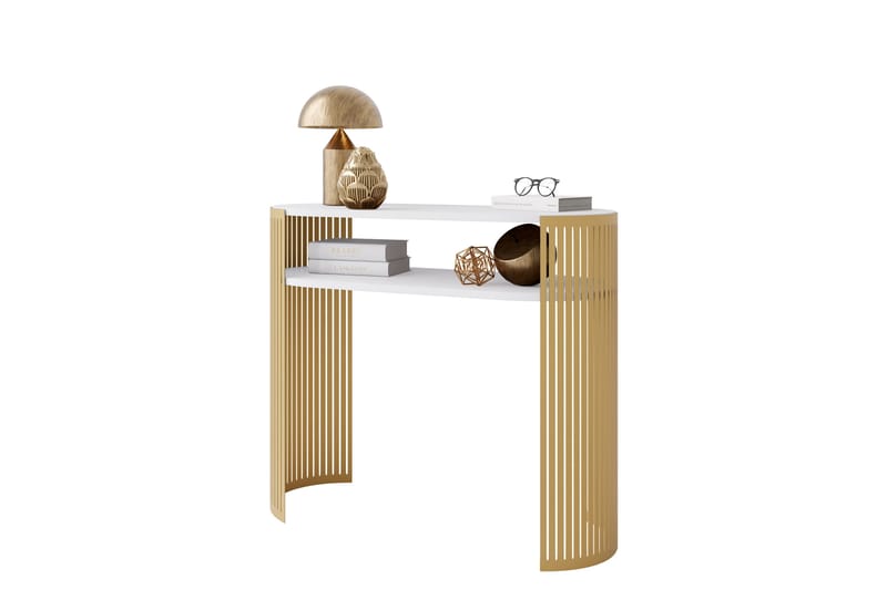 Friend Konsolipöytä 100 cm - Kulta/Valkoinen - Huonekalut - Pöytä & ruokailuryhmä - Apupöytä & sivupöytä - Konsolipöytä