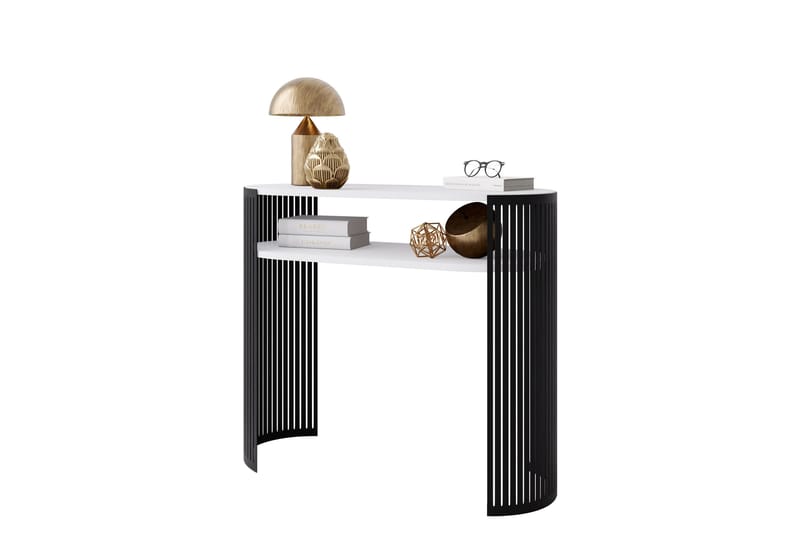 Friend Konsolipöytä 100 cm - Valkoinen/Musta - Huonekalut - Pöytä & ruokailuryhmä - Apupöytä & sivupöytä - Konsolipöytä