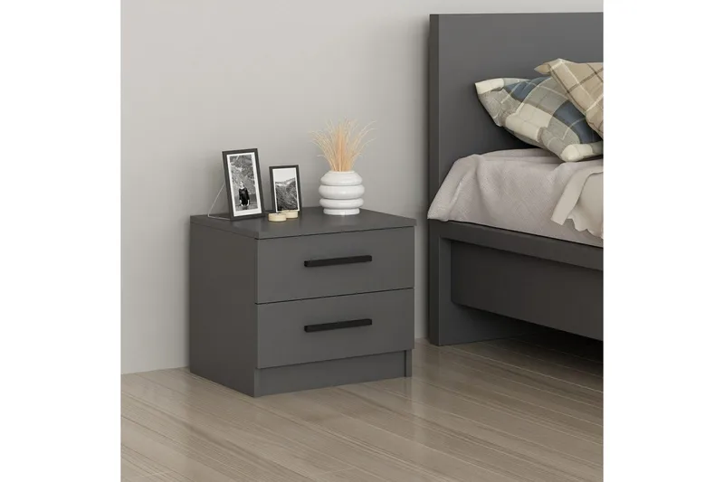 Fruitland Yöpöytä 50 cm - Antrasiitti - Huonekalut - Pöytä & ruokailuryhmä - Apupöytä & sivupöytä - Yöpöytä