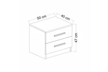 Fruitland Yöpöytä 50 cm - Antrasiitti - Huonekalut - Pöytä & ruokailuryhmä - Apupöytä & sivupöytä - Yöpöytä
