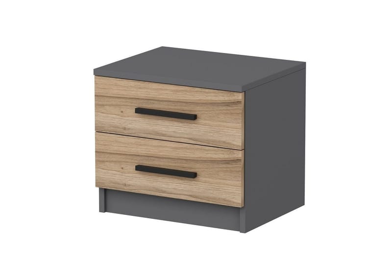 Fruitland Yöpöytä 50 cm - Pähkinä/Antrasiitti - Huonekalut - Pöytä & ruokailuryhmä - Apupöytä & sivupöytä - Yöpöytä