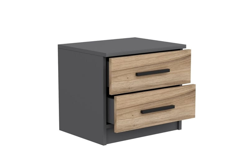 Fruitland Yöpöytä 50 cm - Pähkinä/Antrasiitti - Huonekalut - Pöytä & ruokailuryhmä - Apupöytä & sivupöytä - Yöpöytä