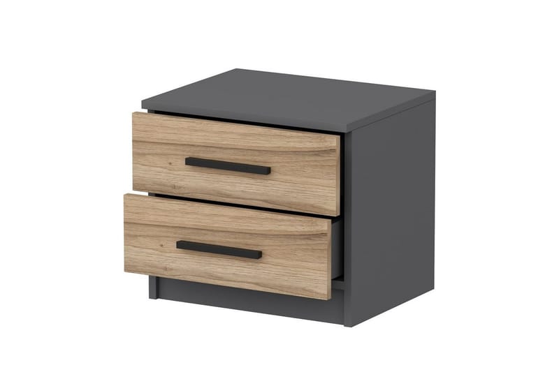 Fruitland Yöpöytä 50 cm - Pähkinä/Antrasiitti - Huonekalut - Pöytä & ruokailuryhmä - Apupöytä & sivupöytä - Yöpöytä