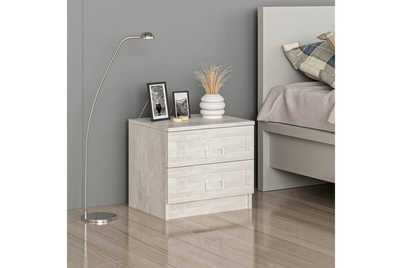 Fruitland Yöpöytä 54 cm - Valkoinen - Huonekalut - Pöytä & ruokailuryhmä - Apupöytä & sivupöytä - Yöpöytä