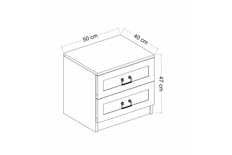 Fruitland Yöpöytä 54 cm - Valkoinen - Huonekalut - Pöytä & ruokailuryhmä - Apupöytä & sivupöytä - Yöpöytä