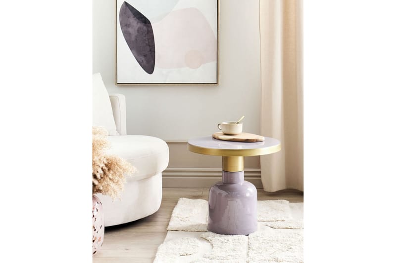 Garret Sivupöytä 45 cm - Violetti/Messinki - Huonekalut - Pöytä & ruokailuryhmä - Apupöytä & sivupöytä - Tarjotinpöytä & pikkupöytä