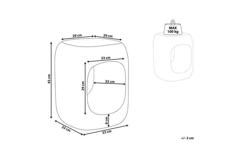 Gaston Sivupöytä 33 cm - Harmaa - Huonekalut - Pöytä & ruokailuryhmä - Apupöytä & sivupöytä - Tarjotinpöytä & pikkupöytä