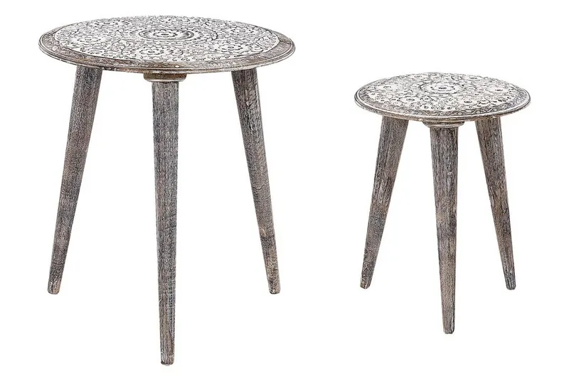 Gavin Pöytäsarja 41 cm, Valkoinen/Tumma puu