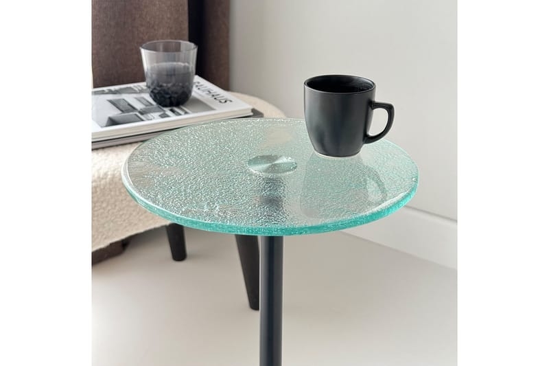 Giada Sivupöytä 25 cm - Läpinäkyvä/Musta - Huonekalut - Pöytä & ruokailuryhmä - Apupöytä & sivupöytä - Tarjotinpöytä & pikkupöytä