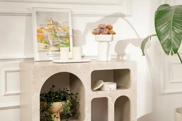 Giana Konsolipöytä 80 cm - Travertiini/Hiekkakivi - Säilytys - Säilytyskalusteet - Senkki