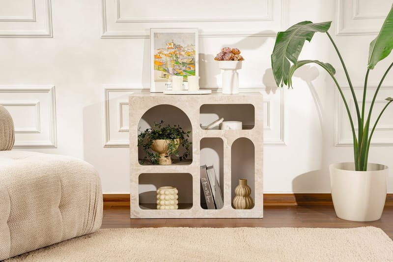 Giana Konsolipöytä 80 cm - Travertiini/Hiekkakivi - Huonekalut - Pöytä & ruokailuryhmä - Apupöytä & sivupöytä - Konsolipöytä