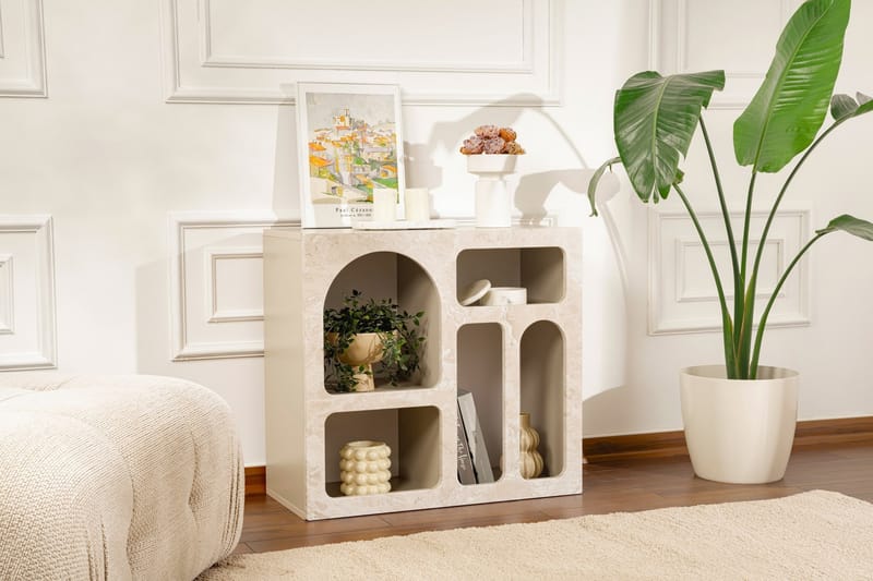 Giana Konsolipöytä 80 cm - Travertiini/Hiekkakivi - Huonekalut - Pöytä & ruokailuryhmä - Apupöytä & sivupöytä - Konsolipöytä