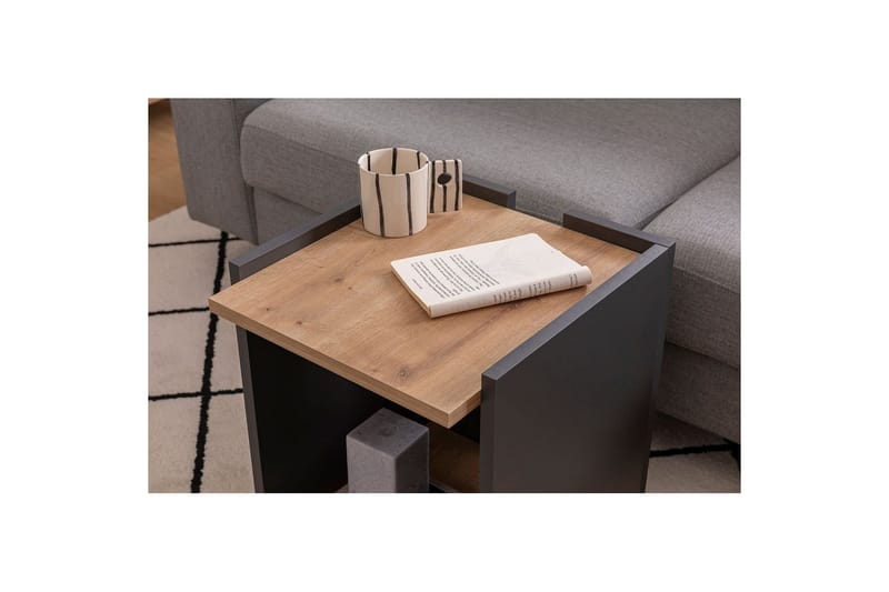 Giancarlo Sivupöytä 38,6 cm - Sininen/Antrasiitti - Huonekalut - Pöytä & ruokailuryhmä - Apupöytä & sivupöytä - Tarjotinpöytä & pikkupöytä