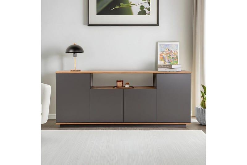 Hano Konsolipöytä 180 cm - Luonnonväri/Antrasiitti - Huonekalut - Pöytä & ruokailuryhmä - Apupöytä & sivupöytä - Konsolipöytä