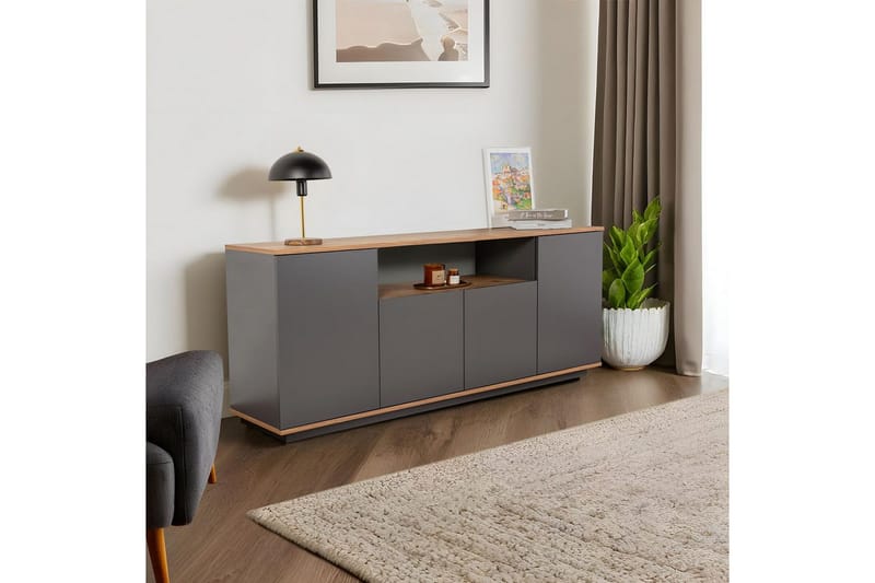 Hano Konsolipöytä 180 cm - Luonnonväri/Antrasiitti - Huonekalut - Pöytä & ruokailuryhmä - Apupöytä & sivupöytä - Konsolipöytä