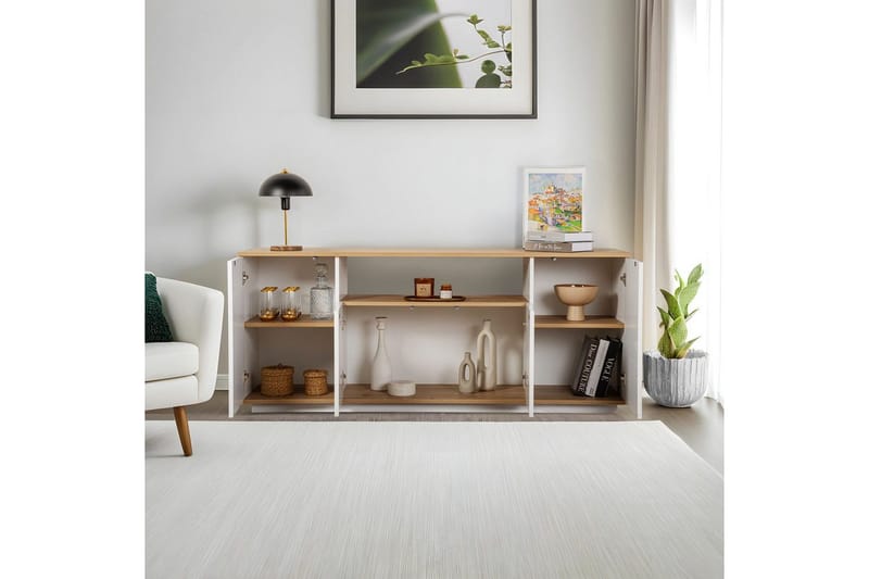 Hano Konsolipöytä 180 cm - Luonnonväri/Valkoinen - Huonekalut - Pöytä & ruokailuryhmä - Apupöytä & sivupöytä - Konsolipöytä