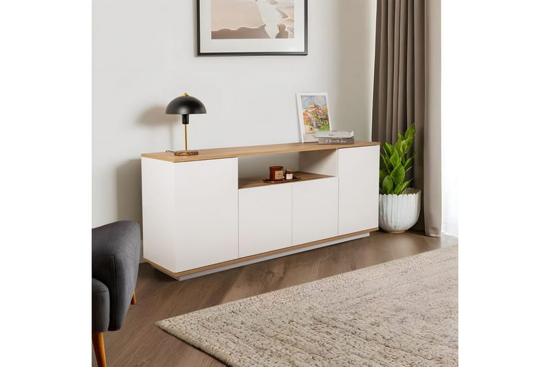 Hano Konsolipöytä 180 cm - Luonnonväri/Valkoinen - Huonekalut - Pöytä & ruokailuryhmä - Apupöytä & sivupöytä - Konsolipöytä