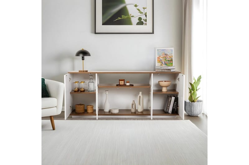 Hano Konsolipöytä 180 cm - Luonnonväri/Valkoinen - Huonekalut - Pöytä & ruokailuryhmä - Apupöytä & sivupöytä - Konsolipöytä