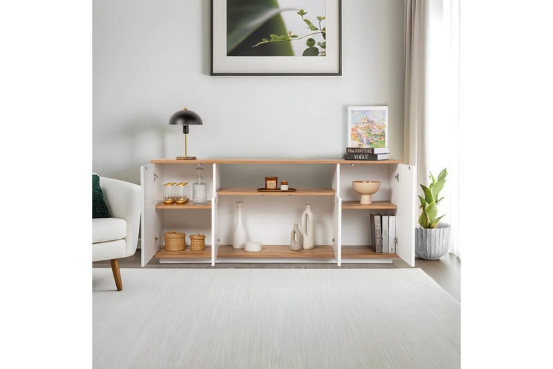 Hano Konsolipöytä 180 cm - Luonnonväri/Valkoinen - Huonekalut - Pöytä & ruokailuryhmä - Apupöytä & sivupöytä - Konsolipöytä